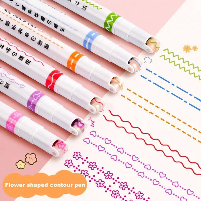 Kit 6 Canetinhas carimbo